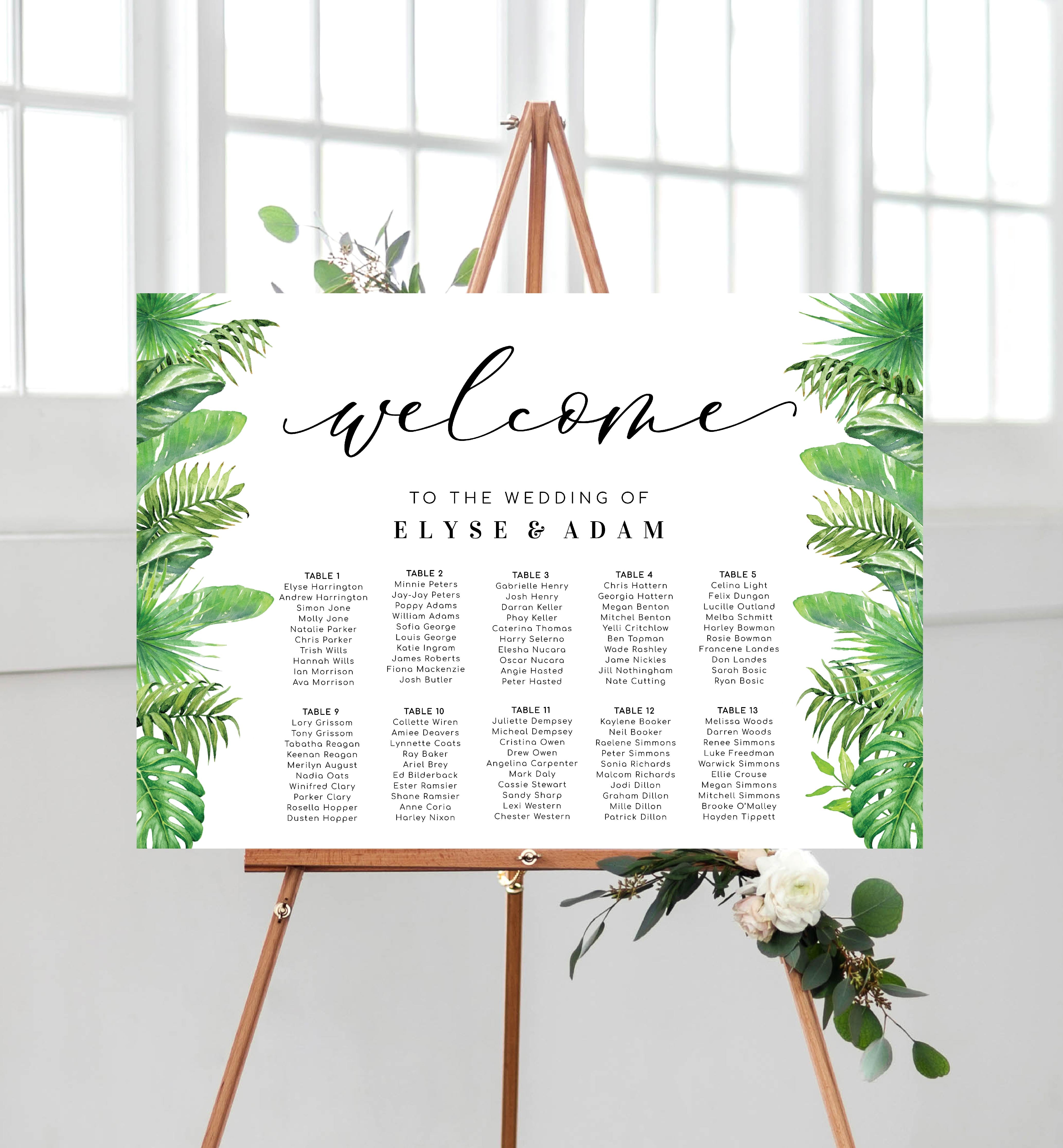 Nantucket Palm  Printable Bridal Shower Games Bundle – Black Bow