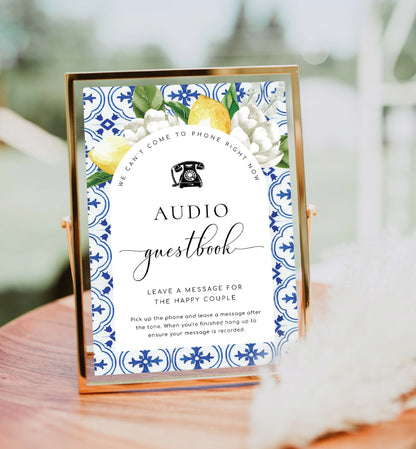 The Med Lemons | Printable Audio Guestbook Sign Template