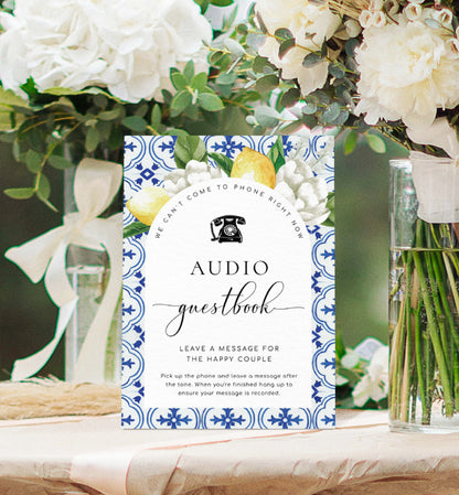 The Med Lemons | Printable Audio Guestbook Sign Template