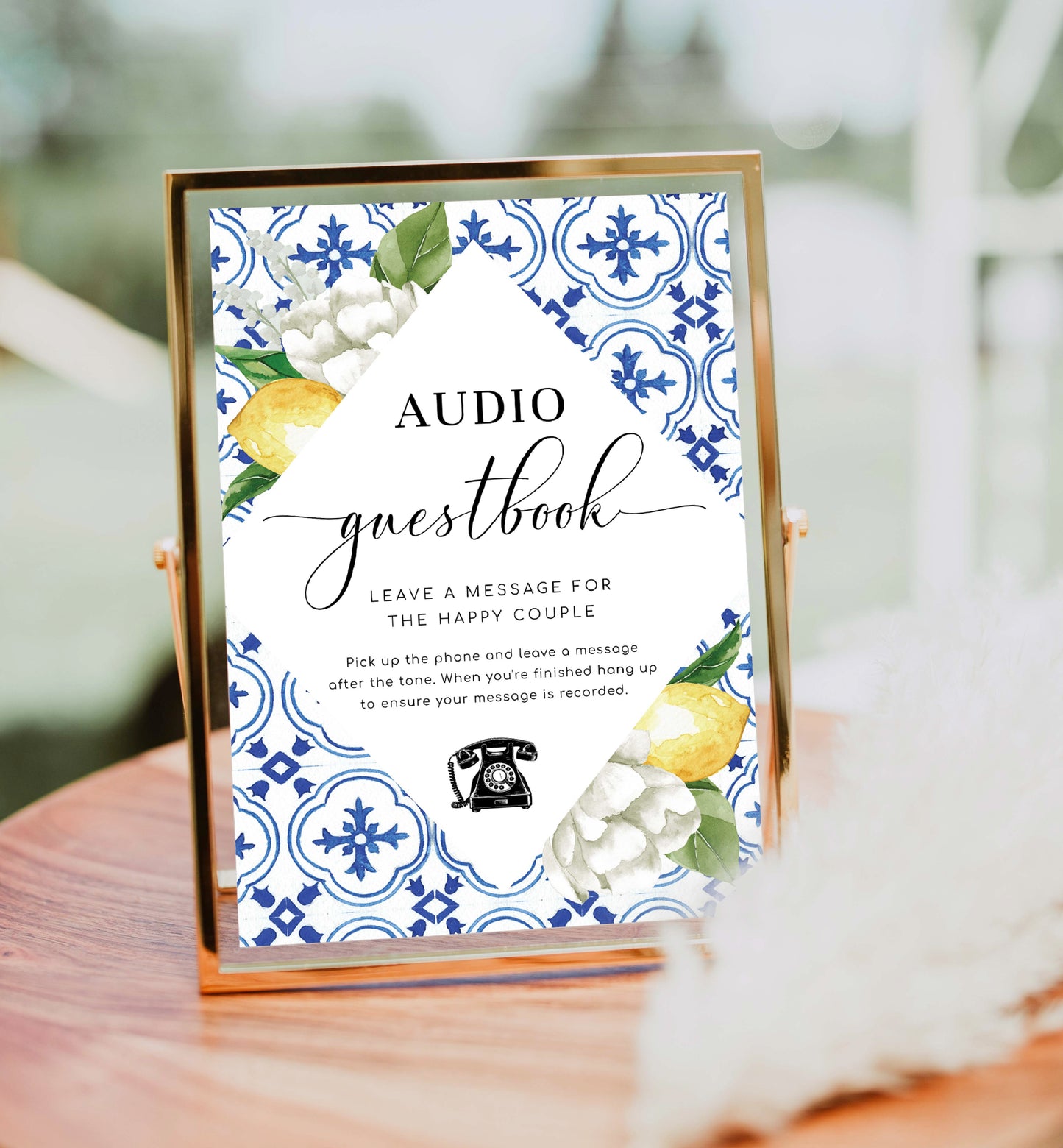 The Med Lemons | Printable Audio Guestbook Sign Template