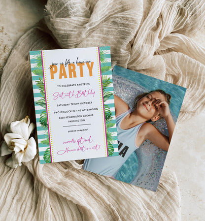 Tropical Hawaiian | Printable Birthday Invitation