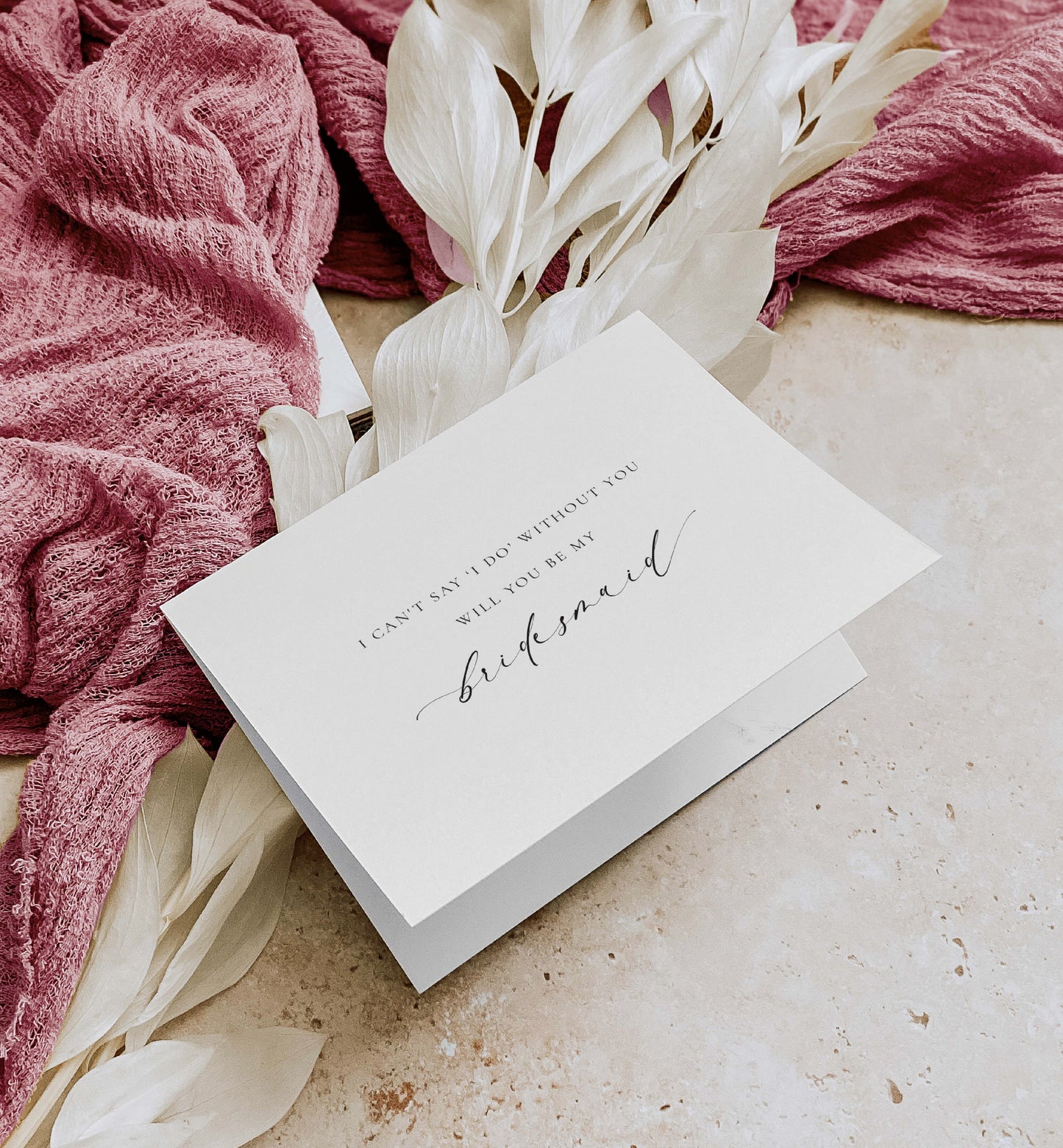 Bridesmaid and Maid Of Honour Proposal Card, Minimalist Bridesmaid Box Gift Card, Bridal Party Proposal Card, Off White Ivory, Ellesmere