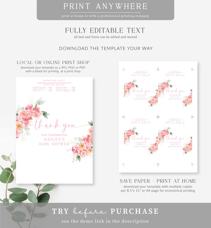 Piper Floral White | Printable Chocolate Bar Favour Wrappers Template