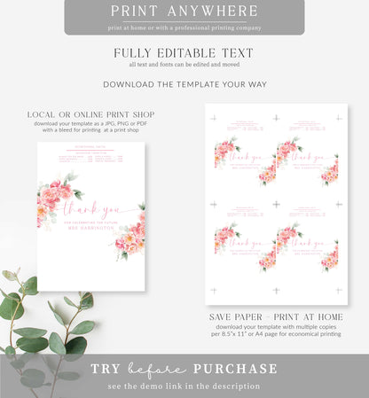 Piper Floral White | Printable Bridal Shower Chocolate Bar Favour Wrappers Template