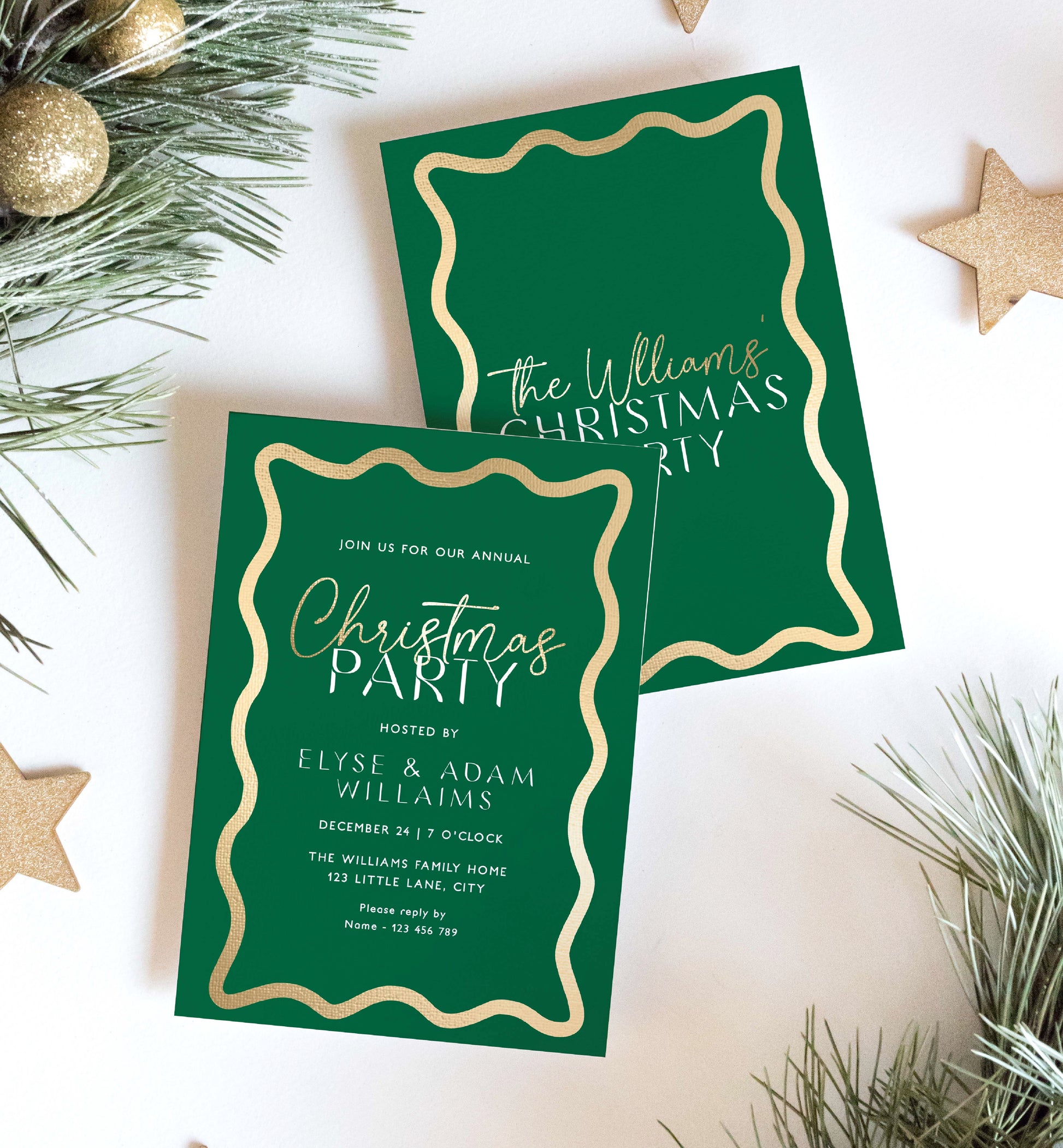 Black and Gold Christmas Party - Printable Party  Black gold christmas,  Gold christmas, Christmas party