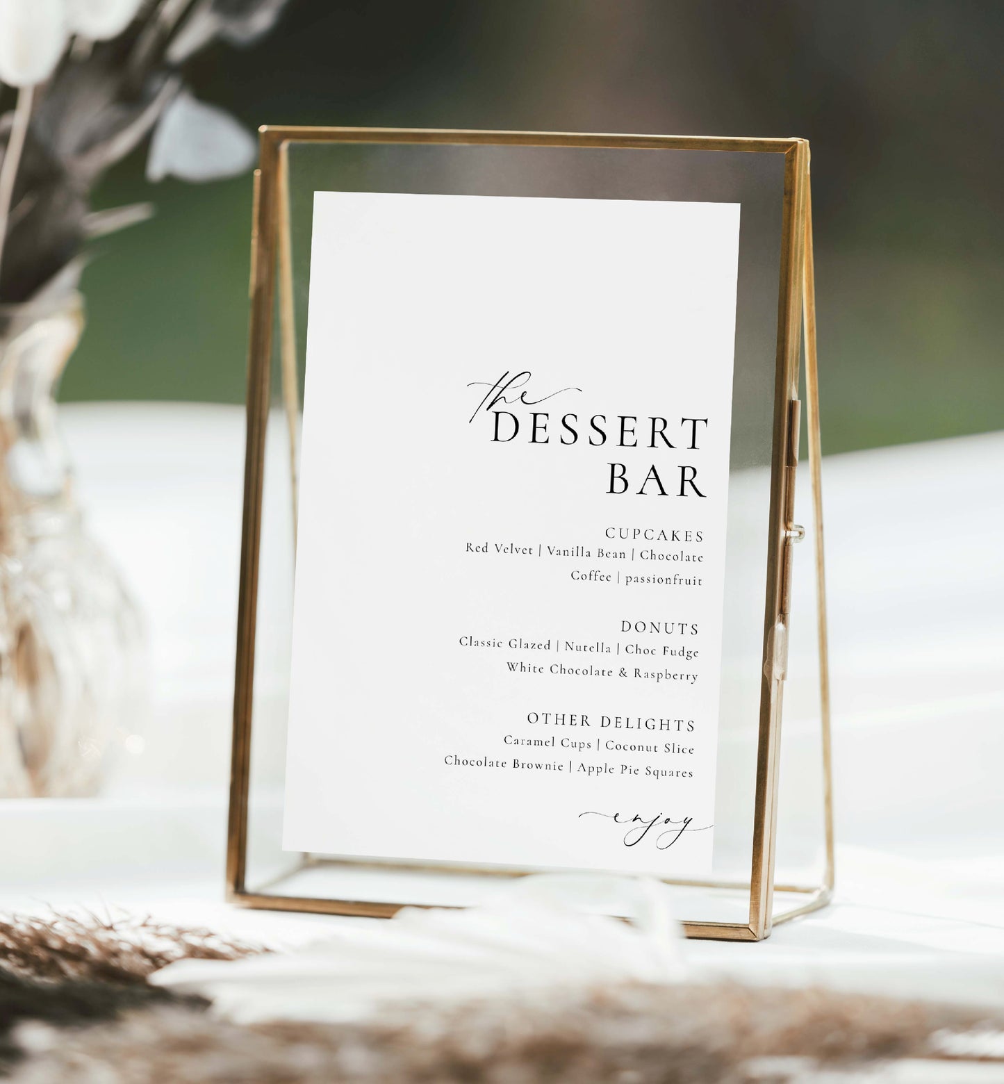 Printable Dessert Bar Sign, Minimalist Wedding Dessert Table Sign, Sweet Station Sign, Wedding Signage, Ellesmere