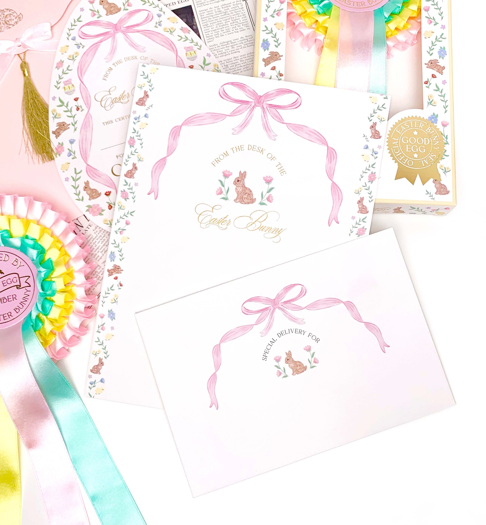 Personalised Letter From The Easter Bunny, Addressed Envelope and Bunny Mail Postage Stamps, Easter Basket Gift, Easter Present