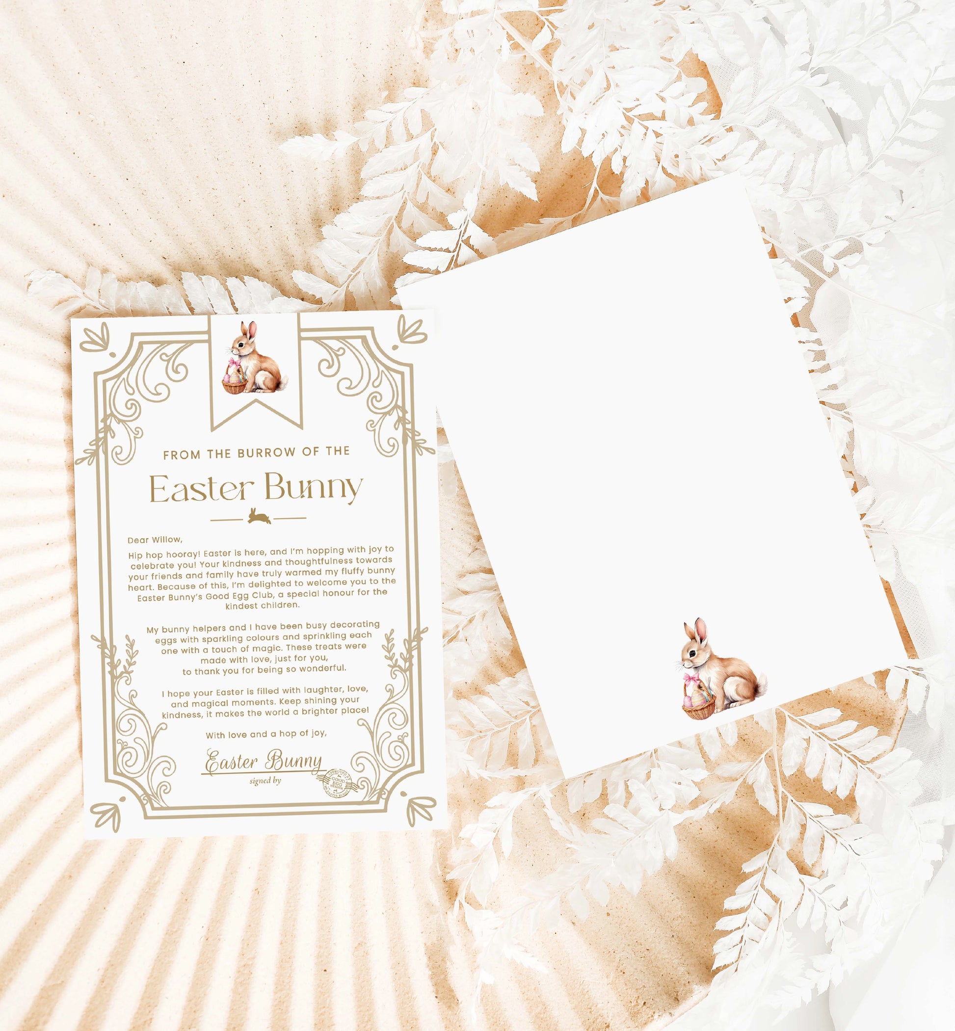 Printable Letter From The Easter Bunny and Easter Good Egg Member Certificate, Easter Eggcellent Award Certificate, Easter Bunny Letter