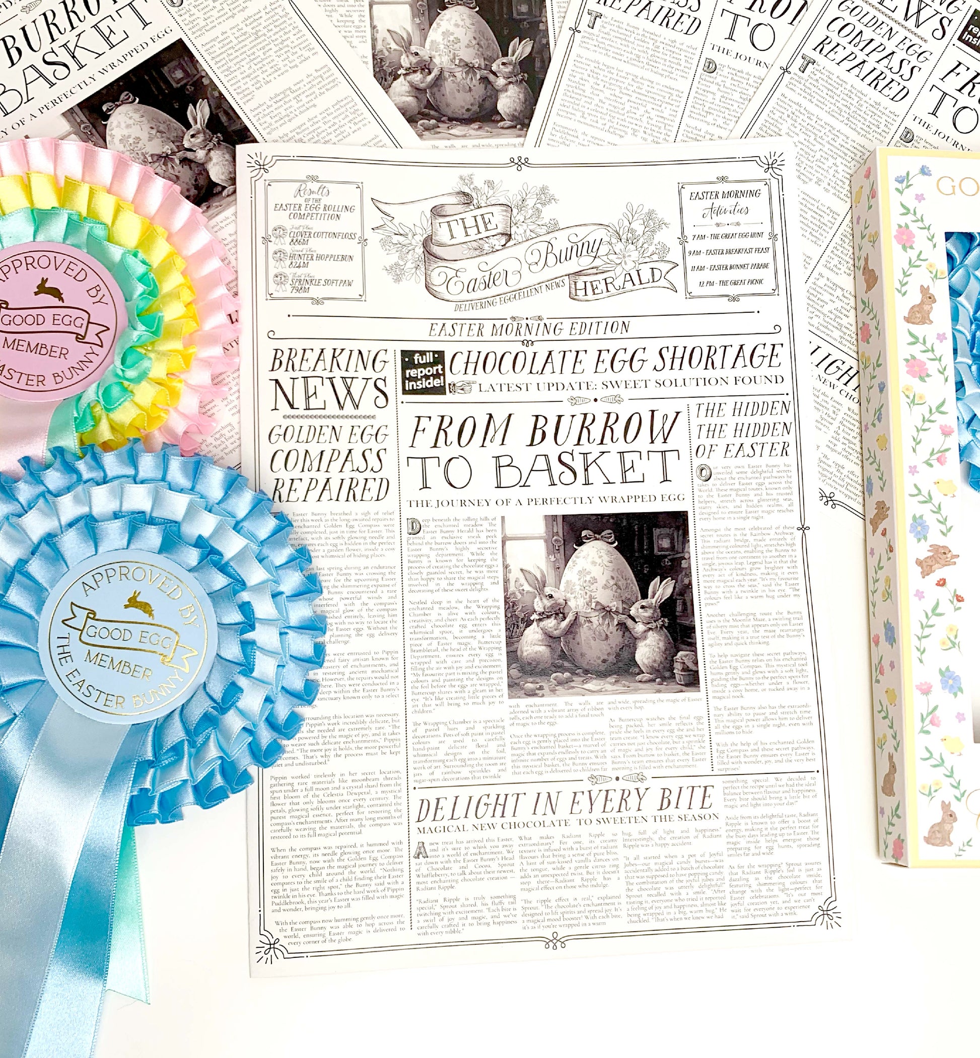 Easter Newspaper Activity Booklet, Basket Basket Gift, Easter Morning Activities, Easter Colouring, Easter Puzzle, Alternative Easter Gift