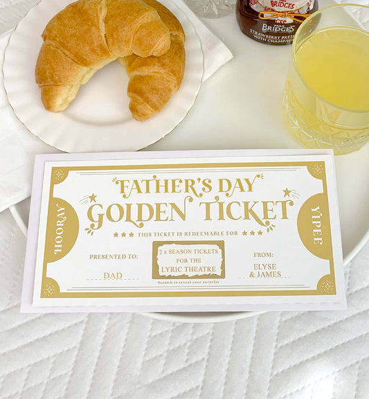 Golden Ticket Gold | Scratch-off Father's Day Gift Voucher