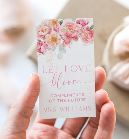 Piper Floral White | Printable Flower Bar Sign and Tag Template