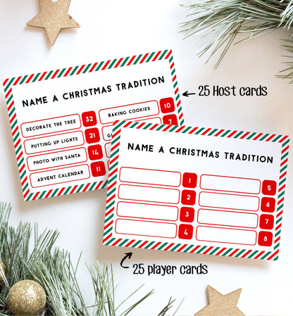 Christmas Friendly Feud Game, Printable Christmas Game, Family Christmas Game, Holiday Party Games, Adult Christmas Party Game, Stripe