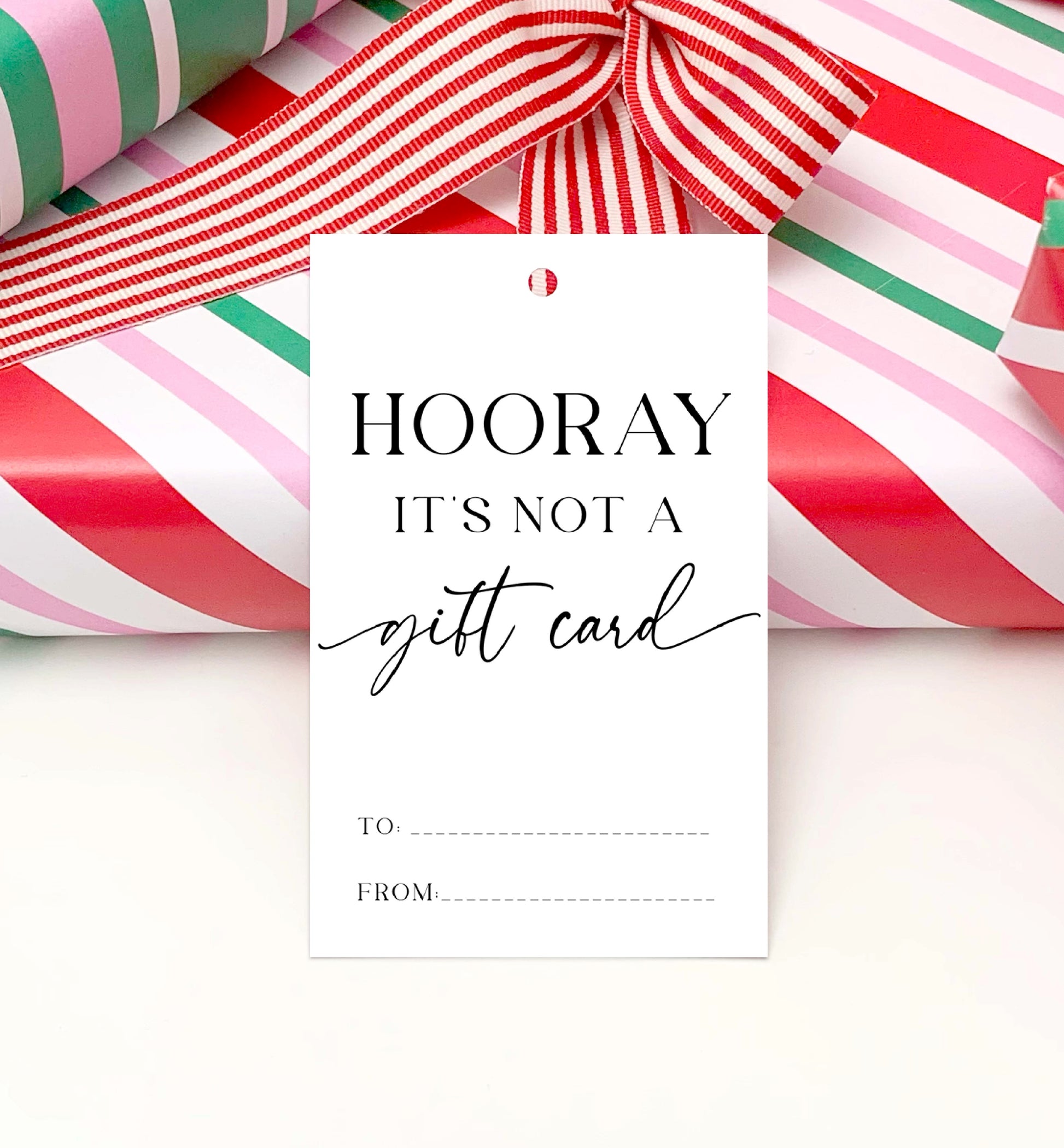 Modern Script  Printable Sarcastic Christmas Gift Tag Template