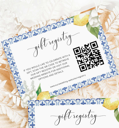 The Med Lemons | Printable QR Wishing Well Card Template