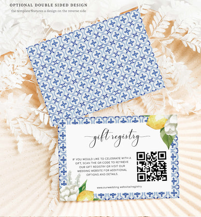 The Med Lemons | Printable QR Wishing Well Card Template