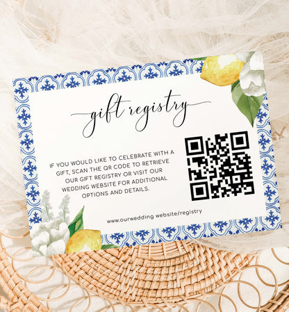 The Med Lemons | Printable QR Wishing Well Card Template