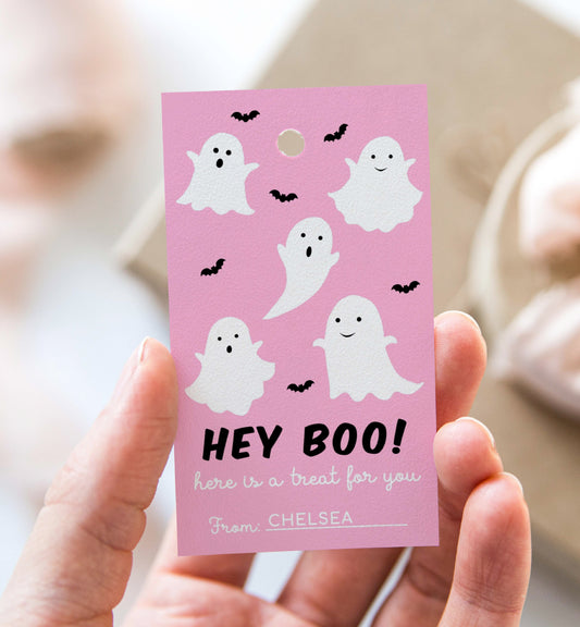 Halloween Favor Tags, Costume Party Trick Or Treat Printable Favor Tag, Halloween Birthday Party, Friendly Ghost Costume Party Favour Tag