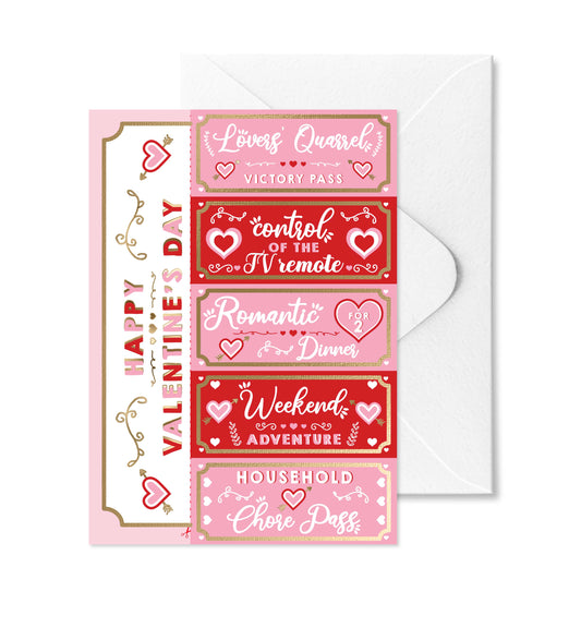 Love Coupons Valentine's Day Greeting Card