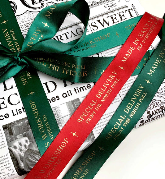 Ribbon | 3m Made In Santa's Workshop Christmas Satin Ribbon