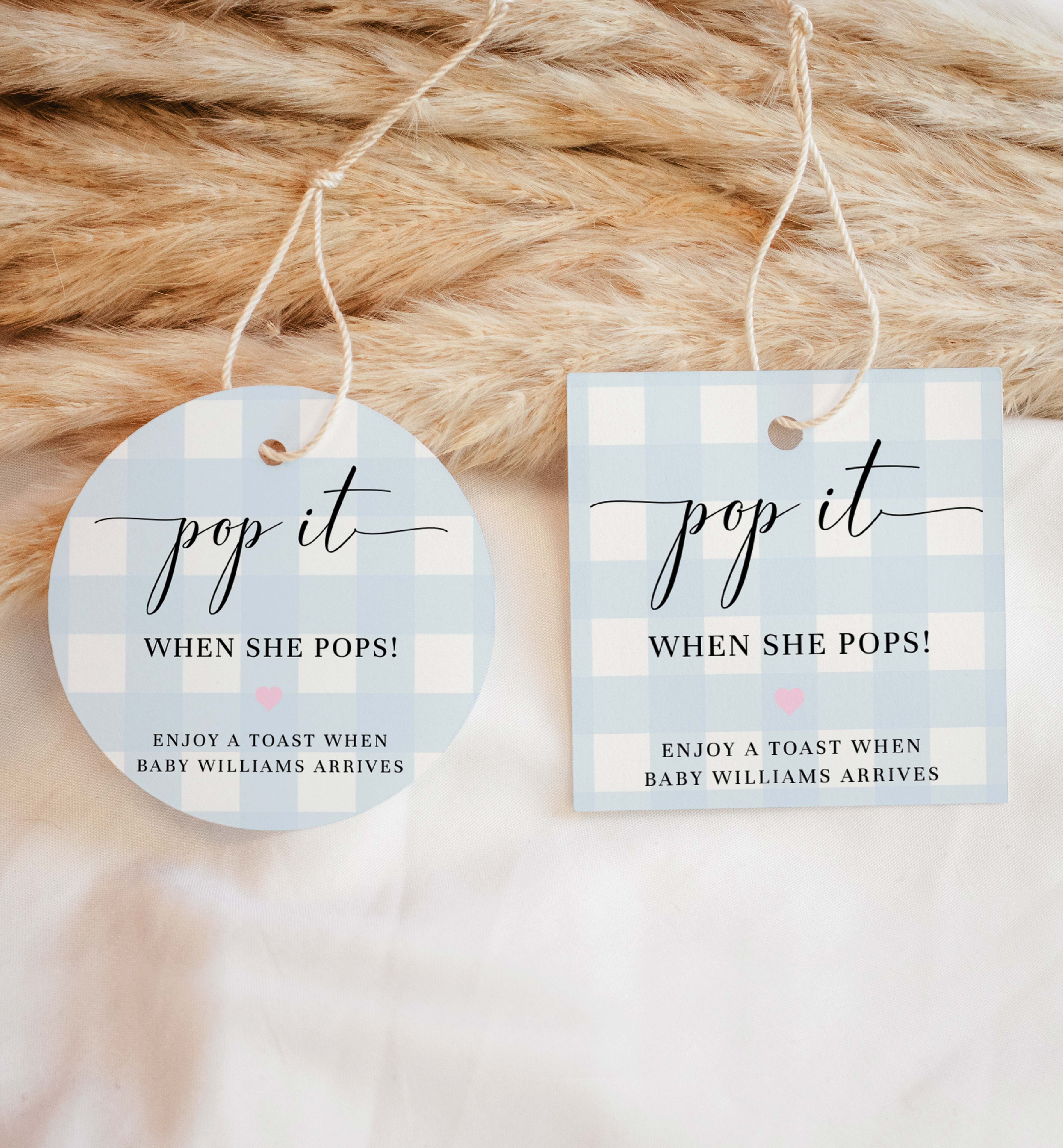 Free Printable baby girl, boy Baby Shower Favor Tags