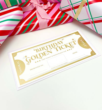 Golden Ticket Gold | Scratch-off Birthday Gift Voucher