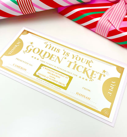 Golden Ticket Gold | Scratch-off Gift Voucher