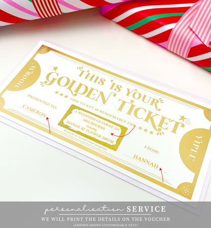 Golden Ticket Gold | Scratch-off Gift Voucher