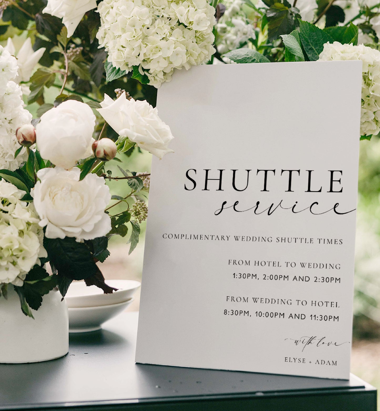 Shuttle Service Sign Template, Printable Wedding Venue Transport Sign, Minimal Wedding Signage, Wedding Hotel Transportation Sign, Ellesmere