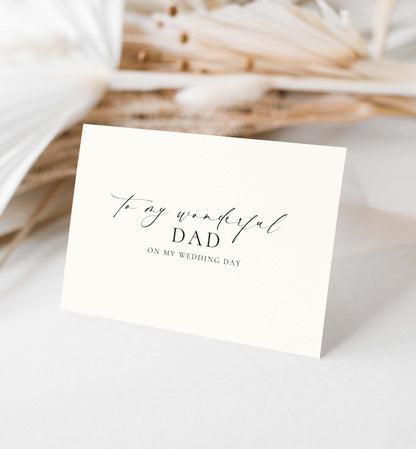 To My Wonderful Mum and Dad On My Wedding Card, Minimalist Wedding Day Card Set, To My Parents Wedding Day Card, Off White Ivory, Ellesmere