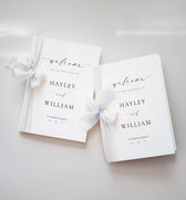 Ellesmere White | Printable Wedding Program Template – Black Bow Studio