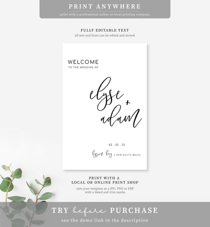 Lucas White | Printable Welcome Sign Template