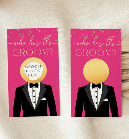 Celebrity Who Has The Groom Printable Bridal Shower Game, Scratch-off Find The Groom Game, Hot Pink Bridal Shower, Couples Shower, Paintly