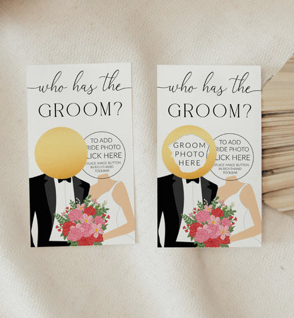 Celebrity Who Has The Groom Printable Bridal Shower Game, Scratch-off Find The Groom Game, Minimalist Bridal Shower, Couples Shower, Quinn