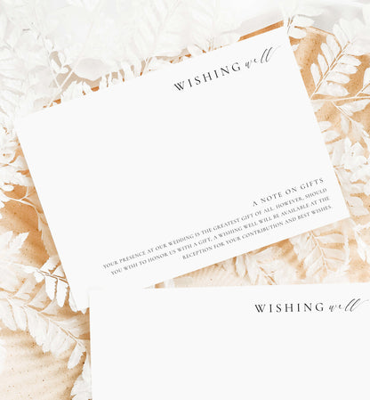 Ellesmere White | Printable Wishing Well Card Template