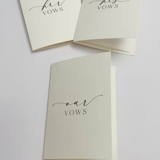 Our Vows Booklet, Minimalist Wedding Vows Card, Gender Neutral Wedding Vows Card Template, Wedding Ceremony Card, Off White Ivory, Ellesmere