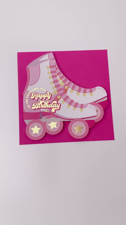 Roller Skate Birthday Greeting Card