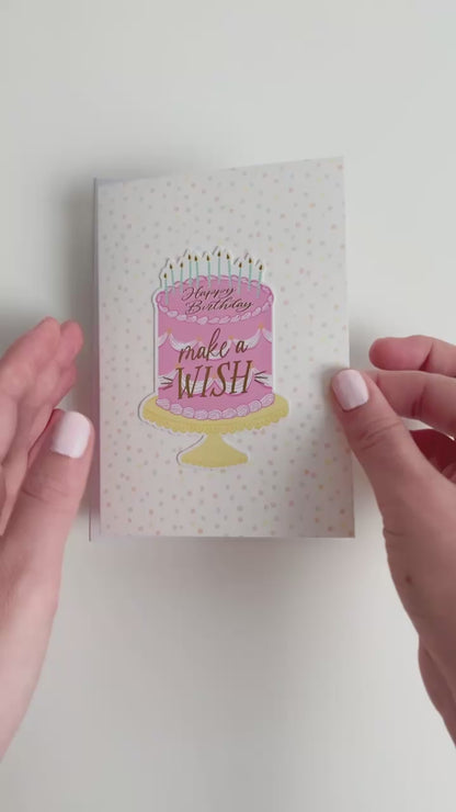 Make A Wish Birthday Cake Greeting Card