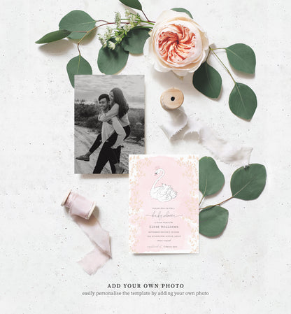 Odette Pink | Printable Baby Shower Invitation Suite - Black Bow Studio