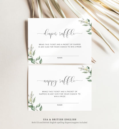 Muted Greenery | Printable Baby Shower Invitation Suite