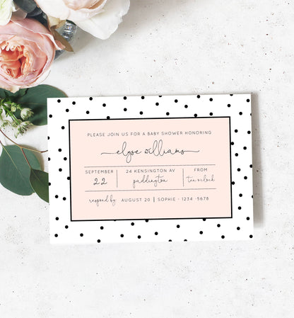 So Frenchy | Printable Baby Shower Invitation - Black Bow Studio