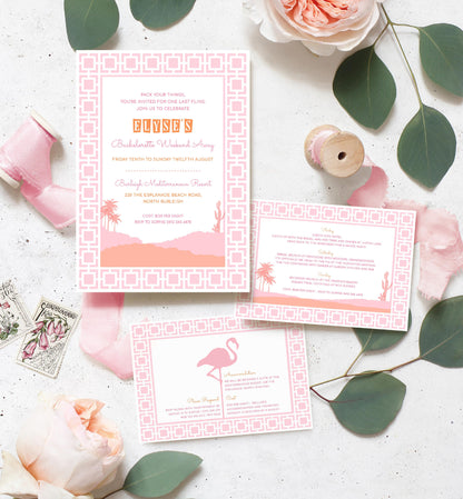 Meet Me In The Desert | Printable Bachelorette Weekend Invitation Suite - Black Bow Studio