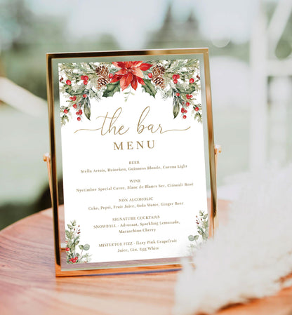 Nutmeg Noel | Printable Christmas Bar Menu