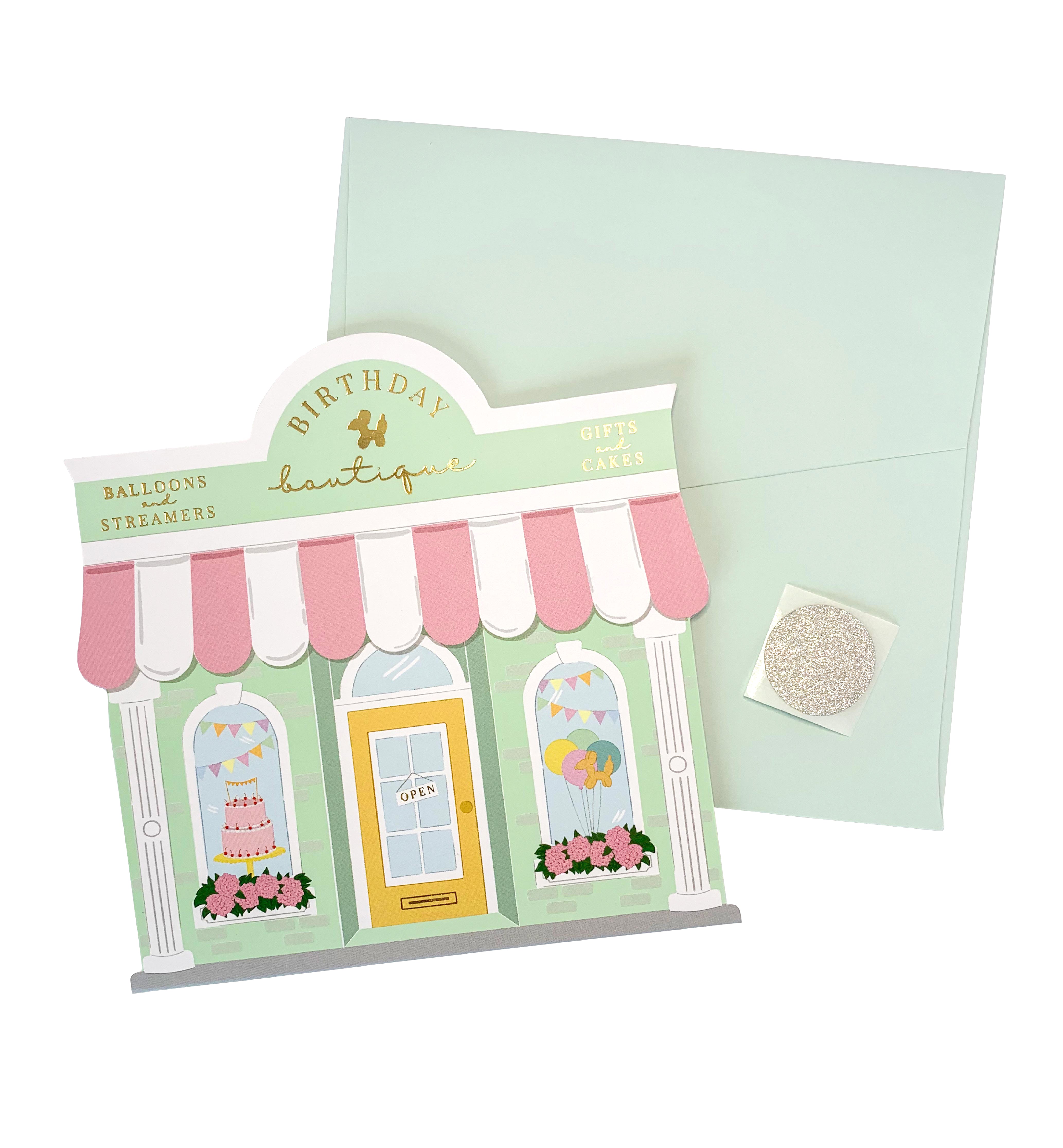 Birthday Boutique Mint Green | Birthday Greeting Card – Black Bow Studio