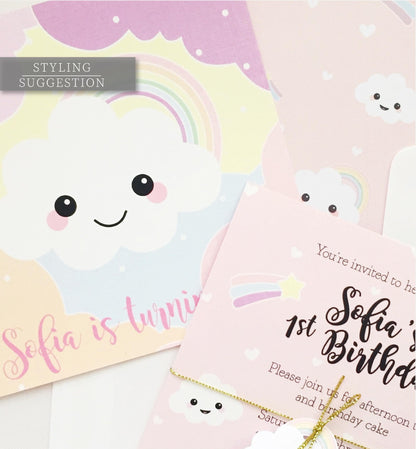 Sofia Cloud | Birthday Invitation - Black Bow Studio