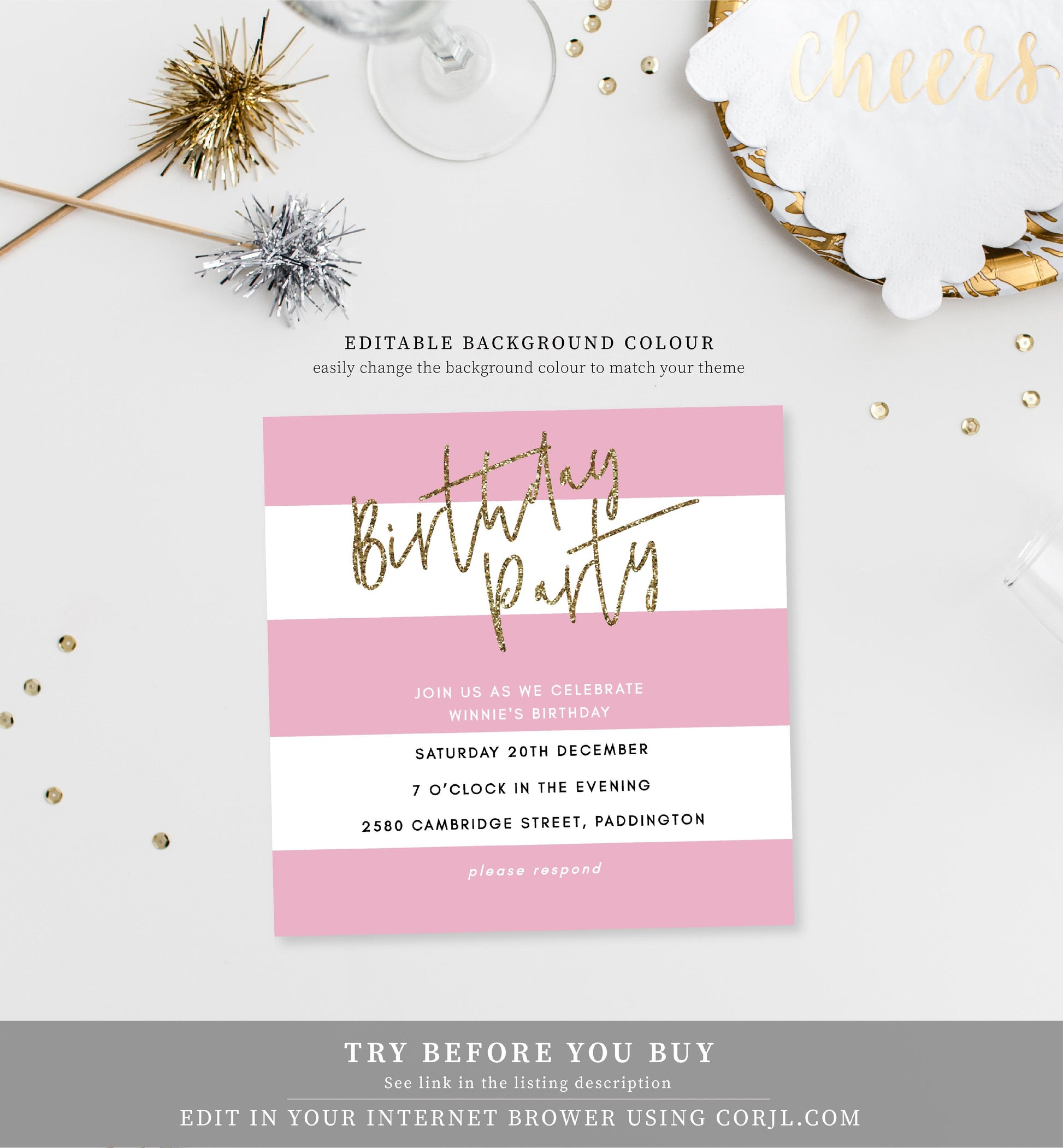 black and white party invitation background