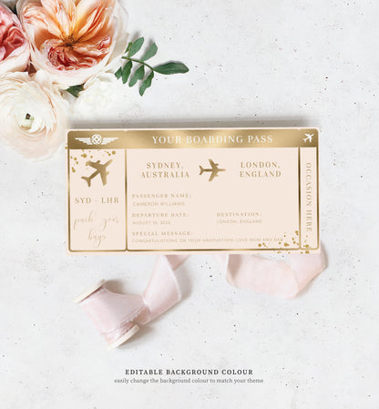 Paintly Blue | Printable Boarding Pass - Black Bow Studio