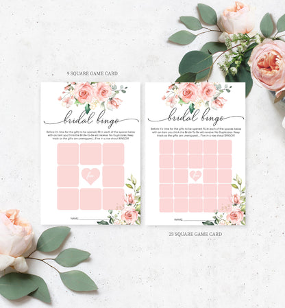 Darcy Floral Pink | Printable Bridal Shower Games Bundle Template - Black Bow Studio