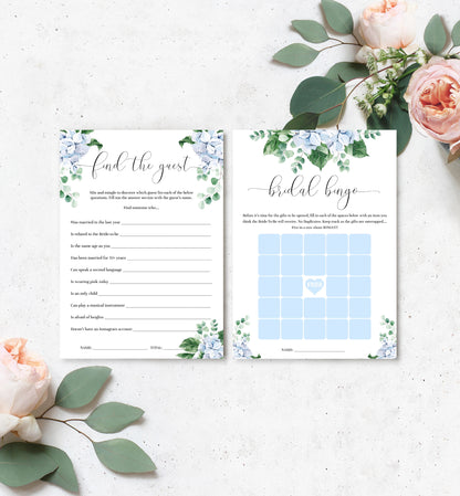 Ferras Blue | Printable Bridal Shower Games Bundle Template