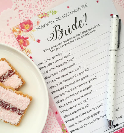 Meadow Hot Pink | Printable Bridal Shower Games Bundle