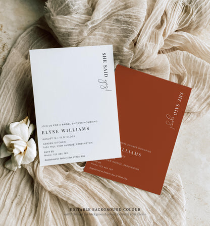 Estelle White | Printable Bridal Shower Invitation